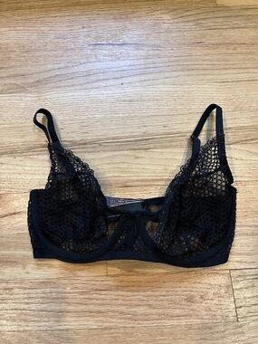Victoria's Secret Black Lace Mesh Underwire Bra
